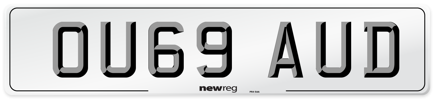 OU69 AUD Number Plate from New Reg